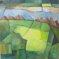 Summer Field and River